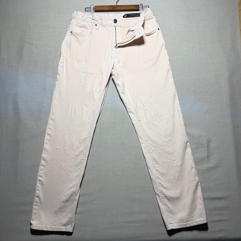 Roark Mens 33 Off-White Straight Fit HWY 128 Denim Pants Casual Rugged 6819